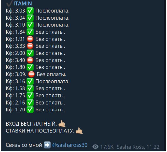 Статистика ITAMIN @sashaross30