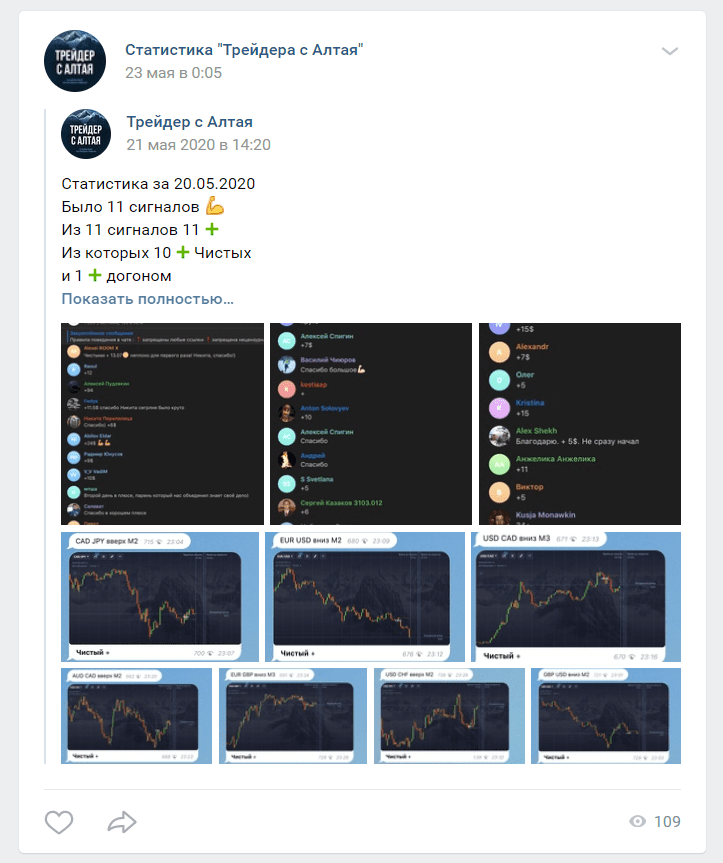Трейдер с Алтая статистика