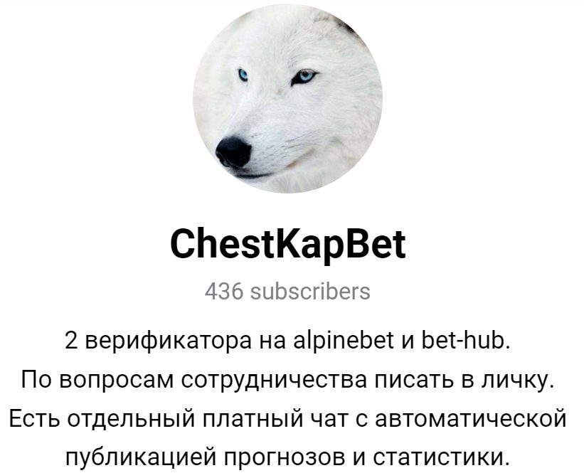 Телеграмм Каппер ChestKapBet