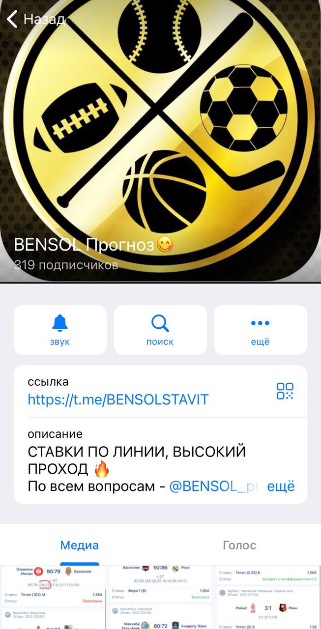 BENSOL Прогноз телеграмм