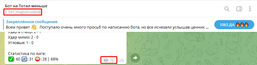 Бот на тотал меньше