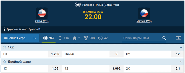 двойной шанс в ставках на хоккей