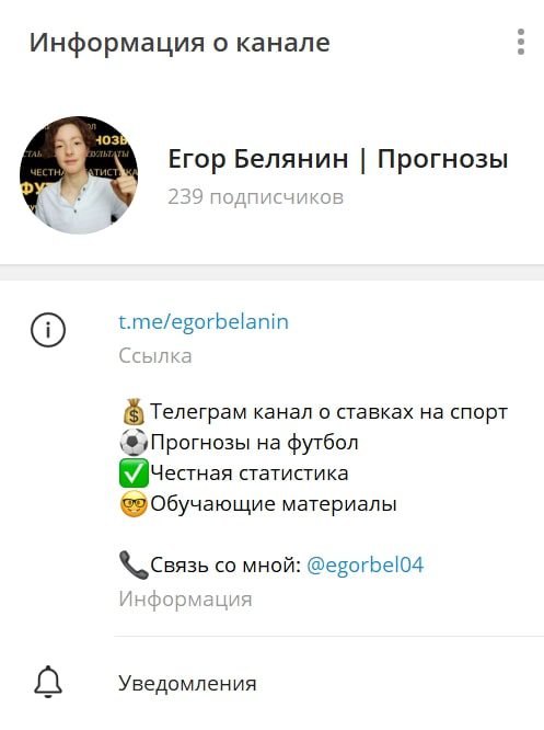 Егор Белянин Прогнозы