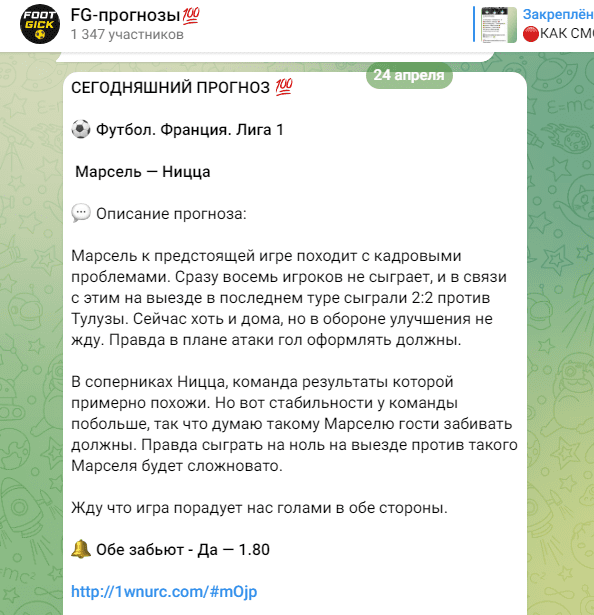 fg прогнозы