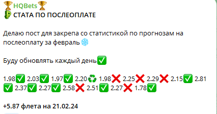 HQBets Телеграм