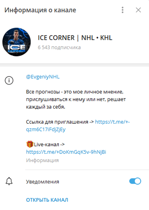 ICE CORNER NHL KHL