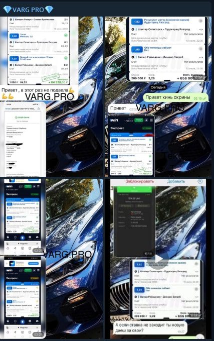 Статистика проходимости ставок каппера VARG PRO в Телеграмм