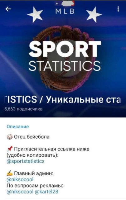 Sport Statistics Telegram каппер