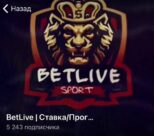 BetLive в Телеграмме