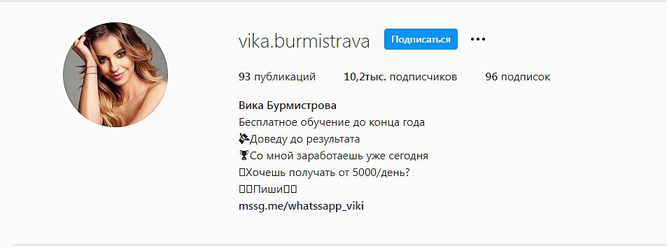вика бурмистрова заработок