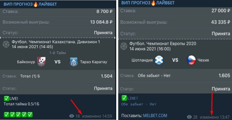 Редактирование постов ВИП ПРОГНОЗ ЛАЙВБЕТ