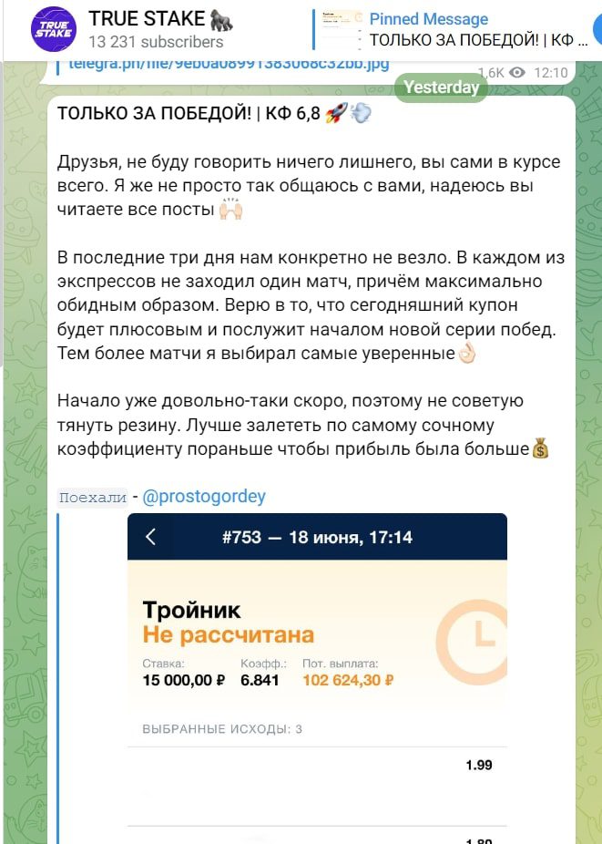 True Stake прогнозы