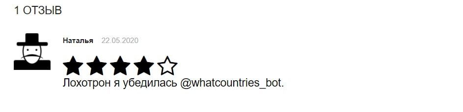 Бот Угадай страну в Телеграмме - отзыв