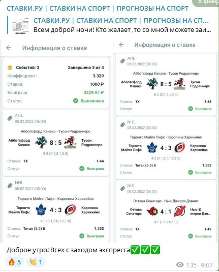 СТАВКИ.РУ в Телеграмм