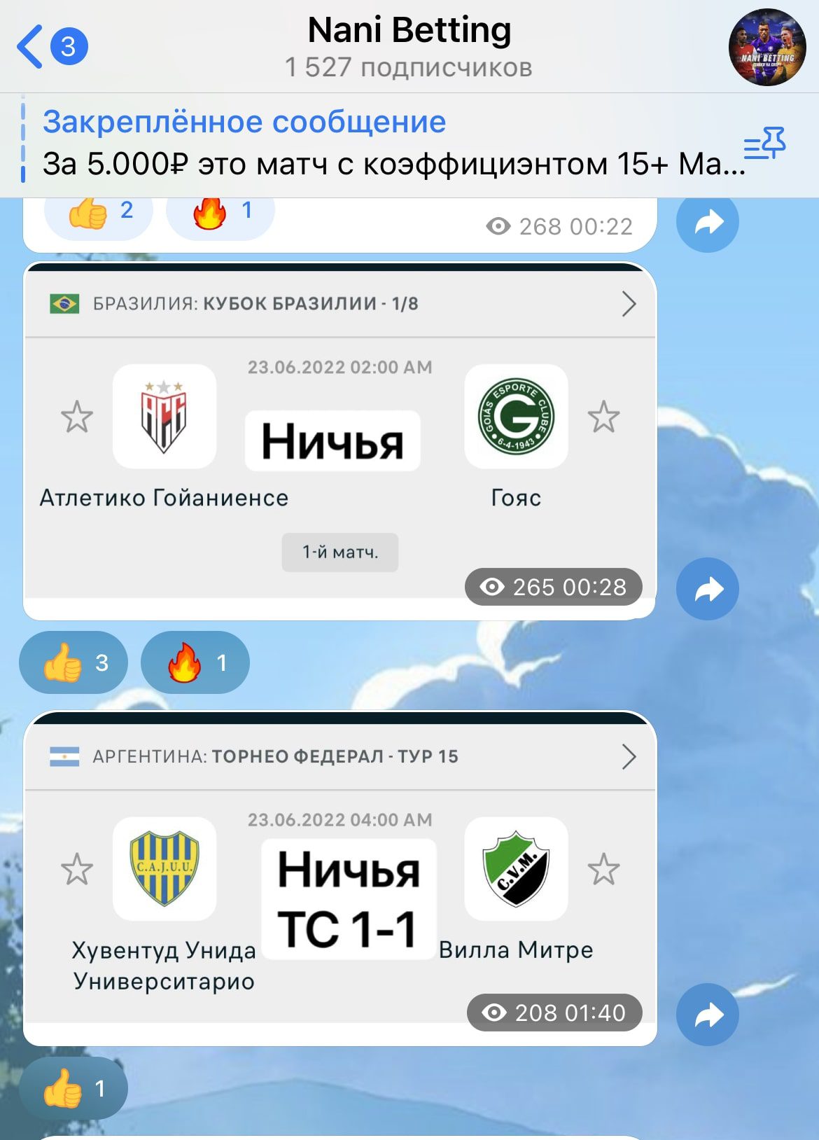 Прогнозы Nani Betting