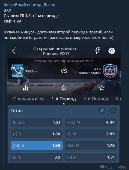 Хоккейный период Догон - ставки на спорт