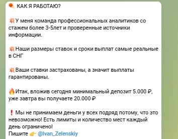 ZELINSKIY BET - схема работы