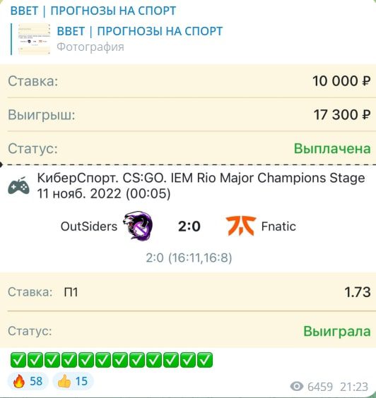 Каппер BBET ПРОГНОЗЫ НА СПОРТ