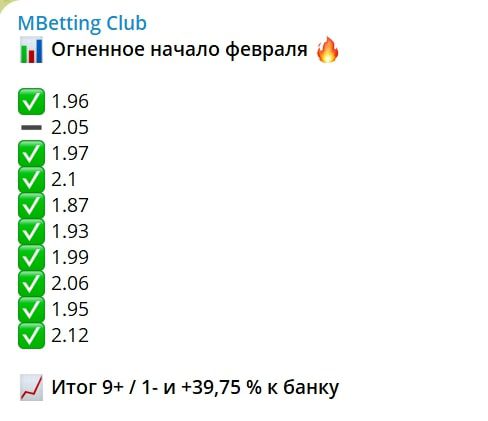 MBetting Club статистика