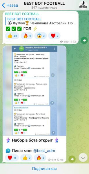 Проект BEST BOT FOOTBALL