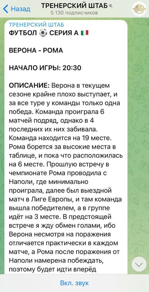 Проект Тренерский Штаб