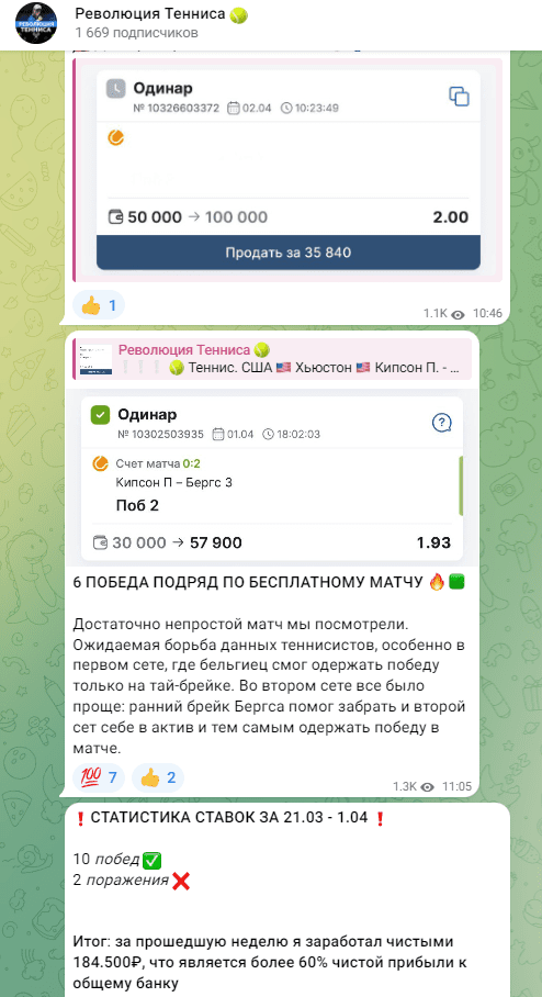 революция тенниса отзывы