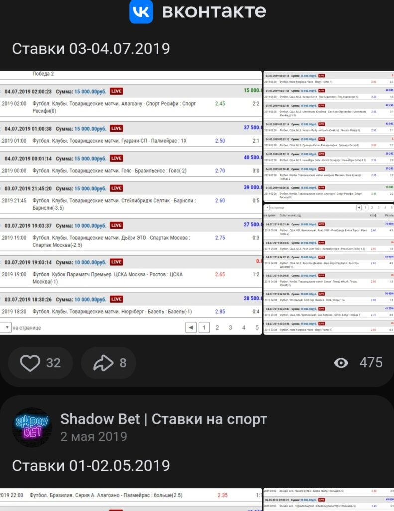 Shadow Bet ставки