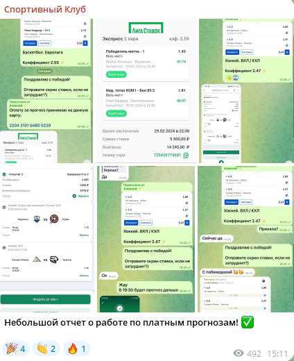 Спортивный клуб Telegram