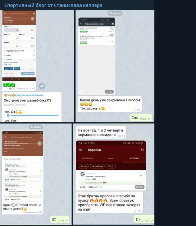 Спортивный блог от Станислава каппера переписка с клиентами