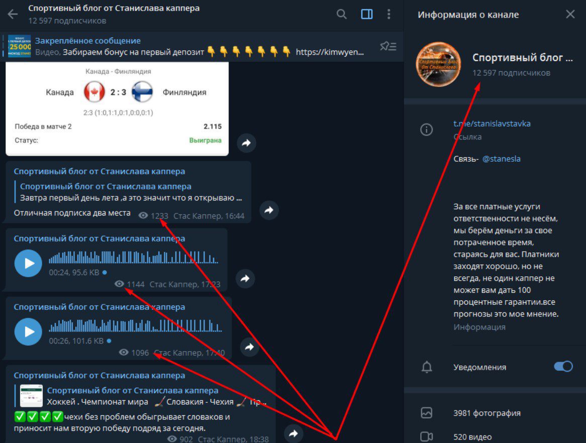 Спортивный блог от Станислава каппера телеграмм