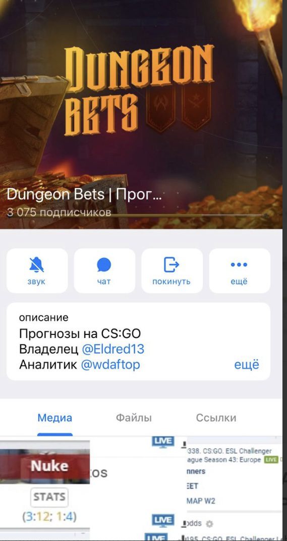 Телеграм Dungeon Bets