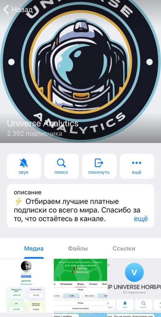 Телеграмм проект Universe Analytics