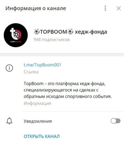 ТГ канал TOPBOOM