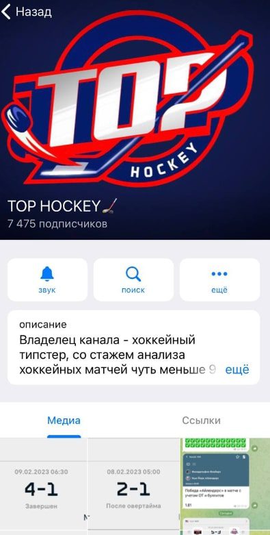 TOP HOCKEY телеграмм