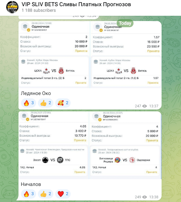 vip sliv bets сливы платных прогнозов